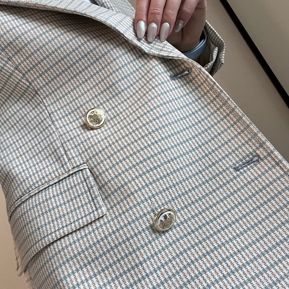 Double breasted Zara blazer - beige with gold buttons - Picture 8 of 12